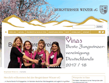 Tablet Screenshot of bergstraesserwinzer.de